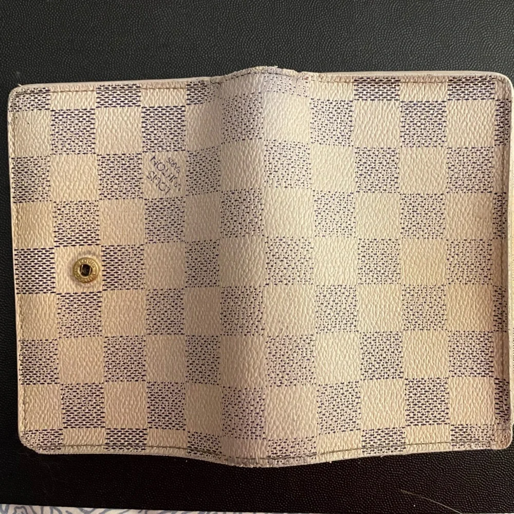 Louis Vuitton Damier Azur Canvas Port Feuille Vienoise French Purse Wallet